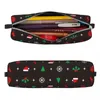 Merry Christmas Pencil Cases Fashion Year Cute Snowflake Pen Box Bags Kids Large Storage School Supplies Gifts Pencilcases