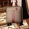 Koffers Nieuwe pu lederen bagage sets Dames mode rollende koffer met handtas Mannen luxe trolley bagage reistas handbagage Q240115