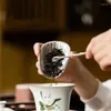 Set di stoviglie in lega di bambù Chaze Set di cucchiaini da tè fatti a mano Foglie di tè Strumenti per la presa Combo Accessori creativi