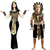 Ancient Egypt Egyptian Pharaoh Cleopatra Prince Princess Costume for women men Halloween Cosplay Costume Clothing egyptian adult251J