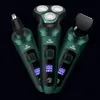 4 In 1 Electric Shaver LCD Digital Display Three-head Floating Razor Rechargeable Green Smart Razor Waterproof Shaver Clipper 240115