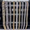 Kwaliteit pils Icy Out Moissanite Cuban Link Rapper Luxe persoonlijkheid Miami Chain ketting