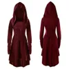 S-5XL Lady Hooded Dress Middle Ages Renaissance Halloween Archer Cosplay Costumes Vintage Medieval Bandage Party Vestido2372