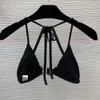 Sexig bikini designer baddräkt kvinnor modebrev bikini kort badkläder thong tvåstycksuppsättning