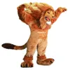 Long Fur Lion Mascot Costume Party Fursuit Christmas Parade klänning Vuxen tecknad furry Suit230o