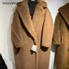 Maxmaras Coat orsacchiotto da donna in cashmere cappotti inverno di alta qualità Mark max maillard pelliccia ecologica ecologica priva