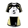 Japan Anime Haikyuu Costume Cosplay Fukurodani Volleyball Club Akaashi Keiji Bokuto Koutarou Set a due pezzi Donna Top e pantaloncini270H