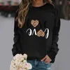 Hoodies femininos dia dos namorados bonito impressão camisas de manga comprida moletom casual presente para amantes roupas de casal