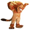 Long Fur Lion Mascot Costume Party Fursuit Christmas Parade klänning Vuxen tecknad lurvig kostym290o