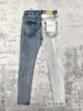 Jeans masculinos 2024 Designer de moda VENDA BRANDA PURPA DENIM SLIM FIT FID