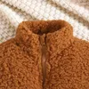 Jackets Baby Boys Girls 3D Bear Ears Shape Fleece Long Sleeve Hoody Zip Up Coat Jacket Infant Sweatshirt