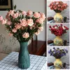 Fiori decorativi 55 cm 1 bouquet 5 teste peonia artificiale rosa tea seta finta per soggiorno fai da te giardino domestico decorazione di nozze