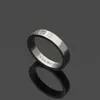 Topkwaliteit Luxe Stijlen Dames Designer Ring Titanium Staal Goud Zilver Rose Zwart Kleuren B Letter Eenvoudige Enkele CZ Steen Coup271p