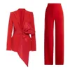 Suits Chic Mother Of The Bride Pant Suits Bow Design 2022 Fashion Red Carpet Gowns Women Tuxedos Evening Prom Party Blazer Wedding Guest