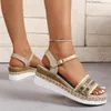 Sandalias Cuñas para Mujer Alpargatas 2024 Verano Plataforma antideslizante Mujer Ligero Casual Caminar Sandalias Mujer