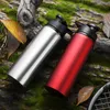 Portable Stainless Steel Bicycle Water Bottle Straight Drinking Outdoors Sports Travel Kettle Metal 240115