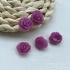 Dekorative Figuren 10 Stück rosa lila Kamelie Blume Harz Zubehör DIY Handwerk für Schmuckherstellung