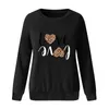 Women's Hoodies Valentine's Day Cute Print Top Shirts Long-sleeved Sweatshirt Casual Gift For Lovers Couple Clothes