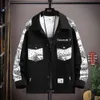 Wiosenny jesienny płaszcz do mężczyzn Nowy modny modny na Instagram wszechstronny i przystojny kołnierz Flip Top Casual Jacket