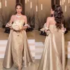 Champagne Straight Dresses With Jacket Spaghetti Strap Sequined Engagement Party Gown 2 Pieces Satin Wrap Formal Evening Wear 326