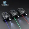 Pointeurs wadsn peq 15 peq15 red point vert vert blue laser pointeur pour 20 mm picatinny rail ar15 accessoires arisoft arme lampe à la lampe