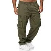 Men's Casual Multi Pocket Loose Straight Work Pants Outdoor Fitness Pants