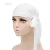 Baotou – accessoires pour cheveux, 2024 élasticité, bandes de casquette, Simulation soyeuse, Durag, longue queue, chapeau de Pirate, bandeau Turban pour enfants, ruban