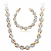 AAAA strass blé mode ensemble de bijoux collier bracelet charme cadeaux d'anniversaire accessoires goutte qualité doré amant 240115