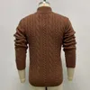 Männer Herbst Und Winter Neue Stehkragen Gestrickte Pullover Lange Ärmeln Zweireiher Strickjacke Pullover Jacke