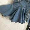 Lotus lämnar denim kjol kvinnor designer låga midje kjolar mode en linje miniskirt sexig sommarfest kjol