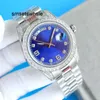 Relógio masculino automático dail relógio mecânico diamante 41mm resistente a riscos safira moda negócios natação 904l aço inoxidável