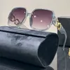 Mode lyxdesigner solglasögon för kvinnors män glas samma solglasögon som Lisa Triomphe Beach Street Photo Små sunnies metall full ram med presentförpackning