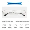 Solglasögon Real Hart Lens Reading Glasses Män Kvinnor Square Full Frame Presbyopic Anti-Scratch Diopter Eyewear 1.5 2.0 2.5