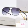 Стильные классические мужские солнцезащитные очки Металлические безрамные UV400 Мужские винтажные солнцезащитные очки защищают дизайнерские очки с коробными буквами Vveess