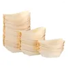 Tigelas 120 Pcs Forma de Navio Bandejas de Tigela de Madeira Descartáveis Sushi Barco Sashimi Recipiente Placas de Pinho Bambu