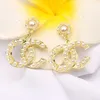 20 orecchini di marca di stile orecchini pendenti orecchini con perno da donna strass orecchino di perla per la festa nuziale accessori gioielli regali5