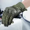 Gants de cyclisme de sport écran tactile vélo randonnée équitation tactique armée moto antidérapant en cuir PU doigt complet gant de vélo hommes 240112