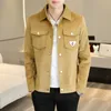 Moda masculina cavalheiro slim-fit casual canário cor sólida tendência da moda britânica com elegante coreano slim-fit lapela jaqueta 240115