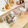 Opberglades 13/25 stuks Transparante opbergdoos Bureauset Plastic Badkameropslag Make-up Organizer Doorzichtige bakken Keuken Gadgetvaiduryd