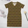 Vestidos casuais básicos perfeito preto bitcoin vestido com decote em v ouro moeda impressão rua wear vestidos elegante vestido casual mulher elegante roupas plus size 5xl yq240115