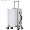 Suitcases 100% Aluminum-magnesium Alloy Travel Suitcase Rolling Luggage 20 24 26 28 inches Trolley Case Cabin Suitcase Carry-On Luggage Q240115