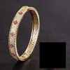 Zlxgirl классический женский размер Дубай золотого цвета свадебный браслет полный вокруг Mirco с цирконовым покрытием для новобрачных бесплатная доставка 240115