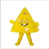 Halloween Triangle Cheese Mascot Costume de desenho animado Toço de caráter Toço de traje de festa de festas de festas ao ar livre de Natal Vestidos promocionais Roupas de publicidade