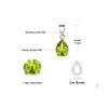 Colliers Jewelrypalace 1.4ct Naturel Péridot Sterling Sier Pendentif Collier pour Femmes Vert Pierre Précieuse Anniversaire Cadeau Sans Chaîne