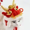 Hondenkleding Huisdier Hoofddeksels Verstelbare Cartoon Draak Hoed Voor Feestelijke Feestdagen Aankleden Warm Schattig Kostuum Katten Honden