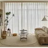 French cotton linen curtain woven Beige curtain yarn Southeast Asian style living room bedroom study teahouse custom curtain 240115