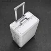 Koffers 100% Aluminium Reiskoffer 24 Spinner 20 Zakelijke Bagage Trolley Op Wiel 28 Inch Q240115