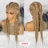 Synthetic Lace Wigs Braided Wigs with Baby Hair Long 26 Inches Box Braids Wig for Black Women Lace Front Afro Hair Wigs240115