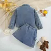 Girl Dresses Kids Toddler Baby Girls Spring Autumn Solid Button Cotton Long Sleeve Shirt SKirts Outfits Scrunchy Stretchy Blanket