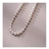 Halsketten Barockonly Barock natürliche Süßwasserperlen Halskette Anhänger Ohrringe Set Sterling Silber Schlüsselbein Halskette für Frauen Nch